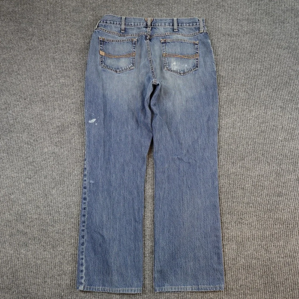 Ariat Jeans Mens 36x36 (34x30) Blue Medium Wash Relaxed Straight Denim